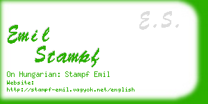 emil stampf business card